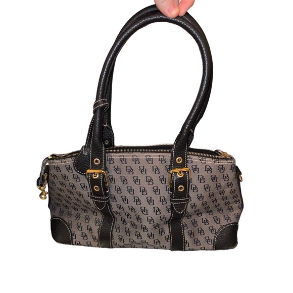 Dooney and Bourke Leather and Jacquard Handbag - Picture 2 of 5